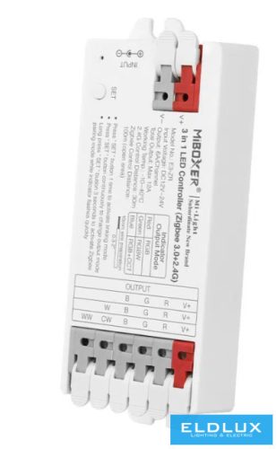 MIBOXER 3in1 RF 2.4G RGB/RGBW/RGB-CCT LED Szalaghoz Vezérlő DC:12-24V Max:12A zigbee tuya