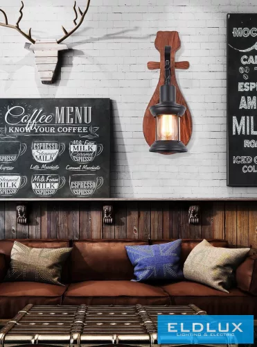 UNIVERSO Fali lámpa 1xE27 IP20 200x170x430mm fekete