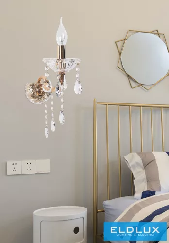 UNIVERSO Fali lámpa 1 karos 1xE14 Max.40W D25x36cm arany