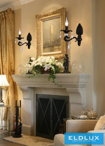 UNIVERSO Fali lámpa 1 karos 1xE14 Max.40W D28x31cm fekete