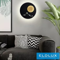   UNIVERSO fali lámpa LED 16w 800lm CCT IP20 ∅230x40mm fekete