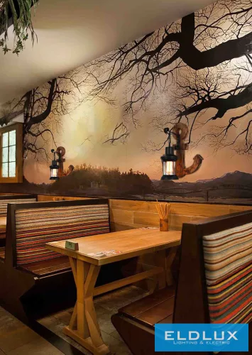 UNIVERSO Fali lámpa 1xE27 IP20 350x190x370mm fekete