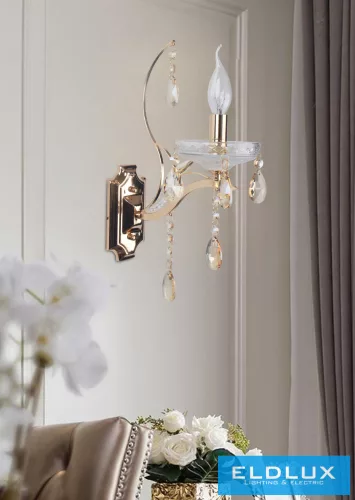 UNIVERSO Fali lámpa 1 karos 1xE14 Max.40W D21x41cm arany