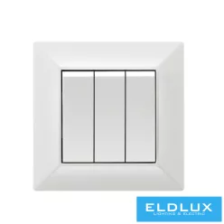 ELDGROUND Hármas csillárkapcsoló Fehér