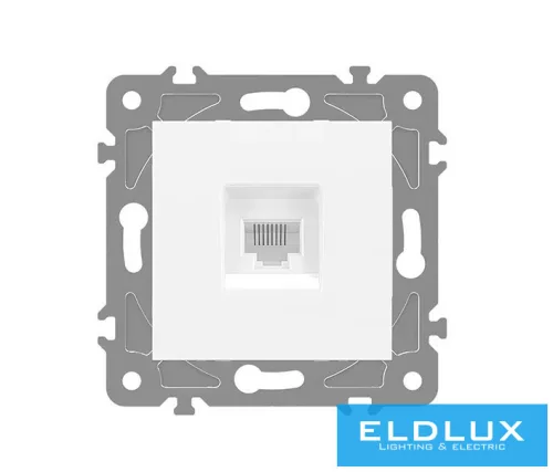 ELDGROUND RJ45 Cat.6 UTP aljzat Fehér