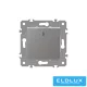 ELDGROUND Jelzőfényes váltókapcsoló Ezüst