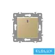 ELDGROUND Jelzőfényes váltókapcsoló Arany