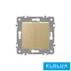 ELDGROUND Kettős váltókapcsoló (106+6) Arany