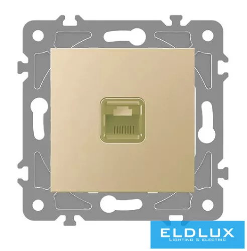 ELDGROUND 1×RJ45 Cat.6 UTP aljzat Arany