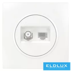 ELDELIN SAT (13db) + RJ45 Cat.5e UTP aljzat Fehér