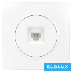ELDELIN RJ45 Cat.5e UTP aljzat Fehér