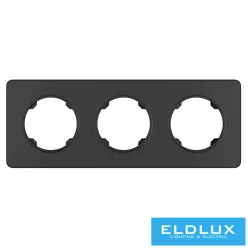 ELDELIN Hármas műanyag keret Fekete