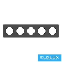 ELDELIN Ötös műanyag keret Fekete