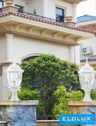 UNIVERSO Kültéri kerti lámpa 1xE27 Max.60W IP55 fehér D175x480mm