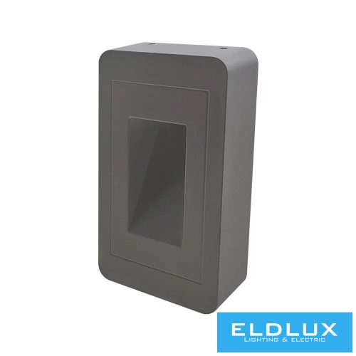 UNIVERSO Lábazati LED lámpatest 12w 1000lm 4000k 120° IP65 szürke 160x90x36mm