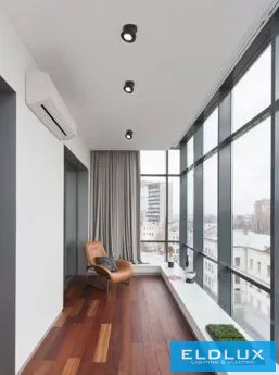 UNIVERSO Falon kívüli spotlámpa 7w 600lm 6500k 20° IP20 Fekete D85x100mm