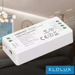   MIBOXER RF 2.4G RGB LED Szalaghoz Vezérlő DC:12-24V Max:12A 6A/CH