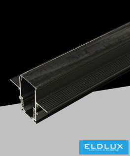 UNIVERSO Mágneses süllyesztett sínrendszer DC:48V-os 16A 2000x62x47mm Fekete