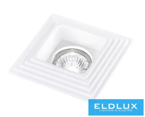 UNIVERSO Gipsz süllyesztett spot lámpatest 1xGU10 124x124x52mm IP20 fehér 