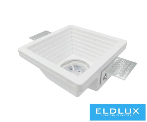 UNIVERSO Gipsz süllyesztett spot lámpatest 1xGU10 120x120x60mm IP20 fehér 