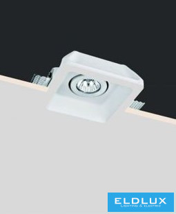 UNIVERSO Gipsz süllyesztett spot lámpatest 1xGU10 Max.35w 155x155x57mm IP20 fehér