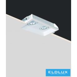   UNIVERSO Gipsz süllyesztett spot lámpatest 2xGU10 Max.35w 250x150x57mm IP20 fehér