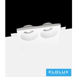   UNIVERSO Gipsz süllyesztett spot lámpatest 2xGU10 215x120x45mm IP20 fehér 