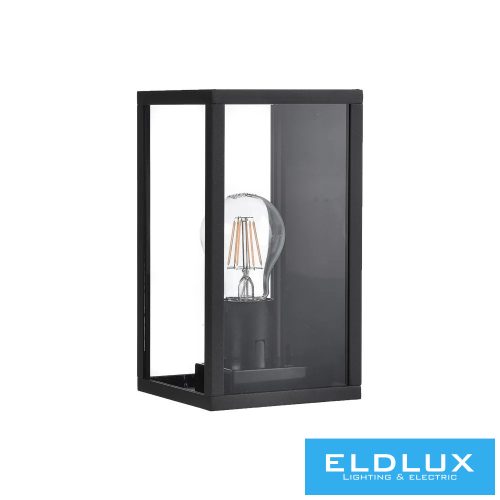 UNIVERSO Kültéri fali lámpa 1xE27 max.15w IP44 fekete 120x120x220mm 5év
