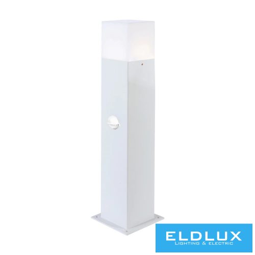 UNIVERSO Kültéri kerti lámpa mozgásérzékelővel 1xGU10 max.12w IP44 fehér 78x78x440mm 5év
