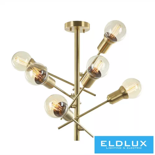ELDLUX SCEPTER Csillár Arany 6×E27 Max 60W