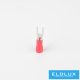 ELDLUX Szigetelt villás saru, piros, 0.5-1mm², 30db/csomag