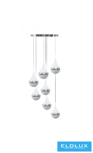 UNIVERSO Függeszték 80w 6400lm CCT.kap IP20 króm D350x1200mm