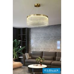   UNIVERSO Kristály üveg csillár 27w 2160lm 6500k arany D500x1200mm