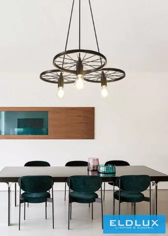 UNIVERSO Függeszték 3xE27 IP20 D590x1200mm fekete