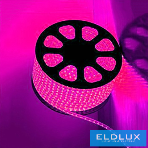 ELDLUX Flexibilis LED szalag AC:220V 2835-120D-10MM 7.6w/M rózsaszín IP65
