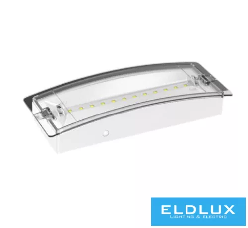 UNIVERSO LED vészkijárat lámpatest 1.5w 90lm 6500K 3.2v 600mAH 2óra IP65 240x90x46mm