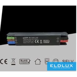   UNIVERSO Mini fémházas tápegység DC:24V 36w 1.5A IP67 145x26x21mm