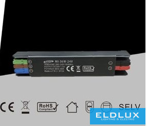 UNIVERSO Mini fémházas tápegység DC:24V 36w 1.5A IP67 145x26x21mm