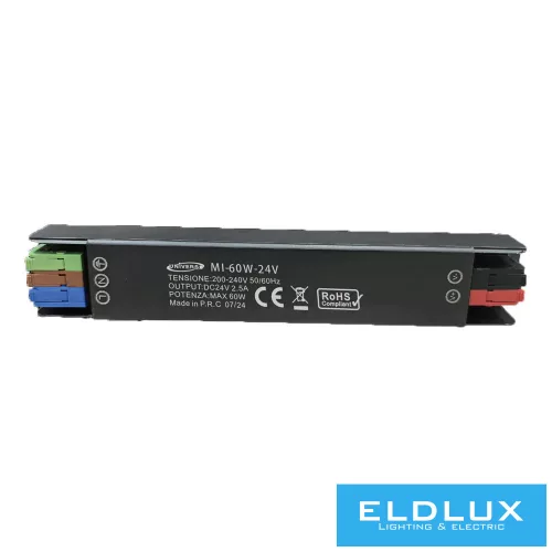 UNIVERSO Mini fémházas tápegység DC:12V 60w 5A IP20 160x26x21mm