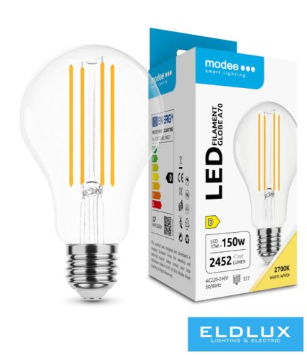 Modee LED Izzó Filament A70 17W E27 360° 2700K (2452 lumen) ERP