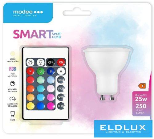 Modee LED Smart (Remote) GU10 (spot) 2,9W 110° RGB+4000K (250 lumen)