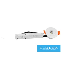   UNIVERSO LED vészkijárat süllyesztett lámpatest 3w 400lm 6500K 6.4v 1800mAH 3óra IP23 D225x50mm