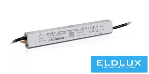 NOBUKO B Series 12V 20W IP67 Kültéri Led Tápegység