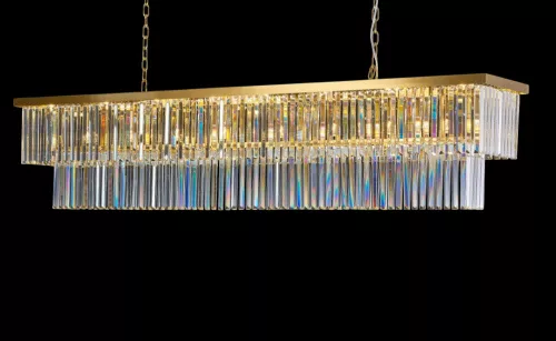 ELDLUX ELDICICLE kristály üveg csillár E14×13 L1000x340x380mm arany