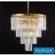ELDLUX ELDICICLE kristály üveg csillár E14×14 D600x554mm arany