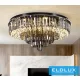 ELDLUX Kristály üveg mennyezeti lámpa E14×19 D780x350mm Fekete