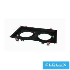   UNIVERSO Süllyesztett spot keret 2*AR111 fekete 325x175mm / kivágás 310x160mm