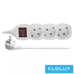   EMOS elosztó (hosszabbító) 3 aljzat 5m 1.5mm² kapcsolható