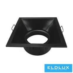   UNIVERSO Süllyesztett spot lámpa 1xPAR16 foglalat nélkül IP20 Fekete 90x90x40mm kivágás:D82mm