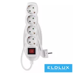   EMOS elosztó (hosszabbító) 4 aljzat 1.5m 1.5mm² kapcsolható